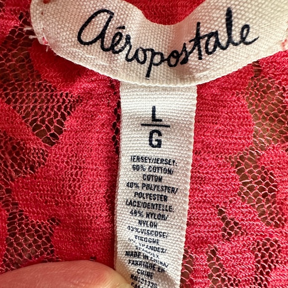 Aeropostale long sleeve lace shirt - Picture 2 of 4